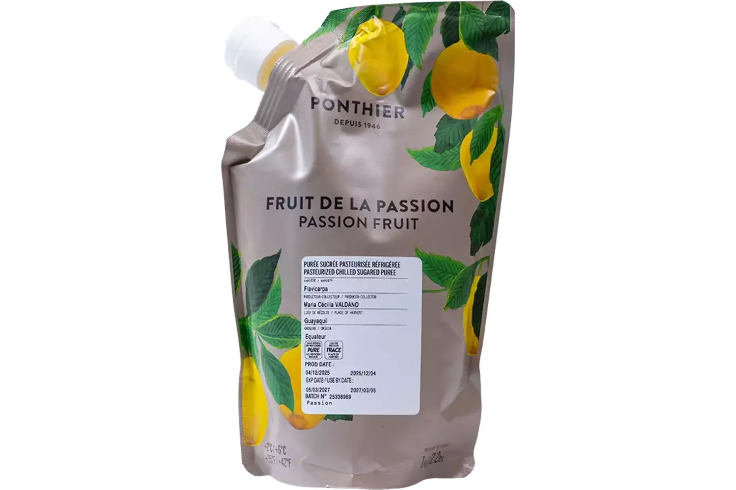 Fruitpuree passievrucht 1kg stuk 1